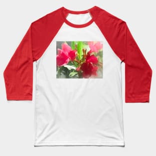 Pink Oleander Baseball T-Shirt